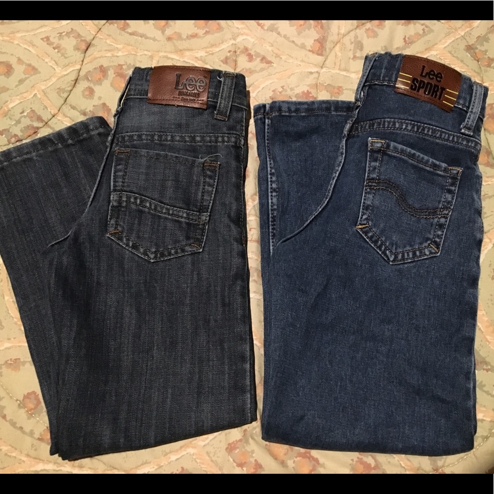 2 pairs of boys size 7 slim jeans by LEE JEANS